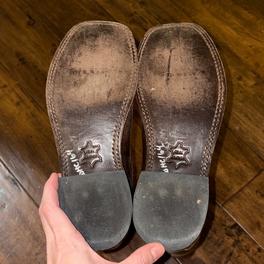 Old West Boys Brown Cowboy Boots - Picture 7 of 7